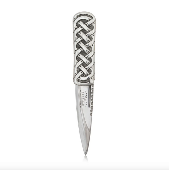 Stunning Pewter Celtic Weave Knot Scottish Highland Sgian Dubh - Available In 4 Finishes