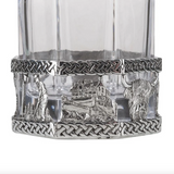Stunning Pewter Icons Of Scotland Scottish Theme Glass Octagonal Whisky Decanter