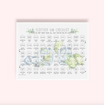Scottish Gin Scratch Poster