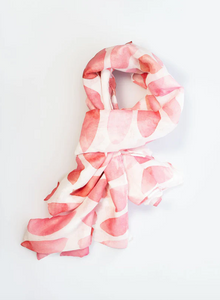 Lovely Lightweight Colourful Petal Design Scarf In Pink