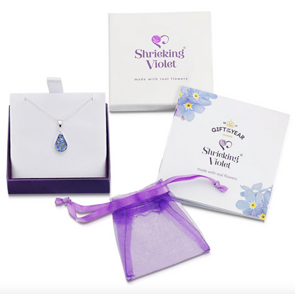 Forget Me Not Medium Teardrop Necklace