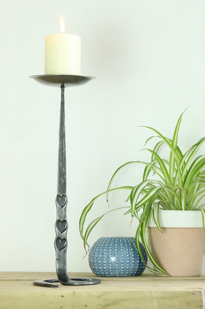 Iron Heart Design Single Candlestick