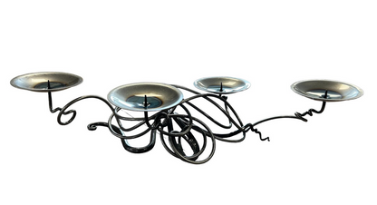Iron Robust Quad Tangle Table Candlestick