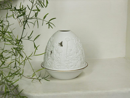Tall Dome Tealight Holder - Thistles