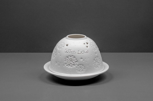 Small Dome Tealight Holder - With Love