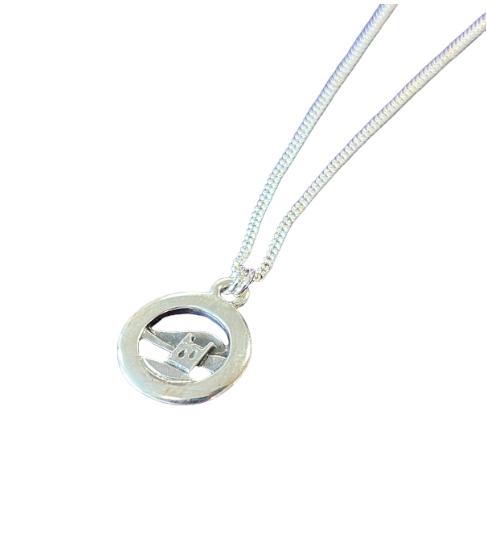 Small Castle Silver Necklace