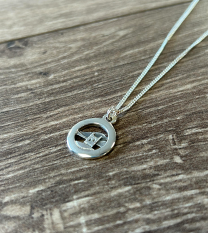 Small Castle Silver Necklace