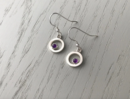 Solid Silver Thistle Earrings
