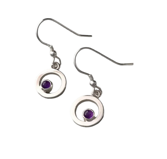 Solid Silver Thistle Earrings