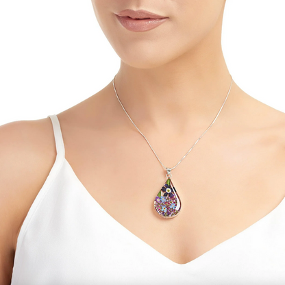 Purple Haze Large Tear Drop Pendant