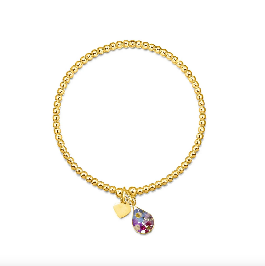 Purple Haze Gold Plated Tear Drop Bracelet