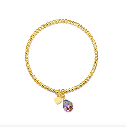 Purple Haze Gold Plated Tear Drop Bracelet