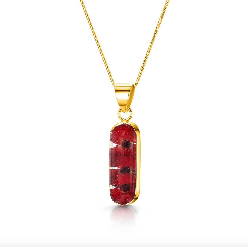Poppy Vertical Bar Gold Plated ' Leela' Necklace