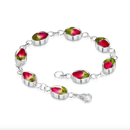 Sterling Silver Rosebud Bracelet