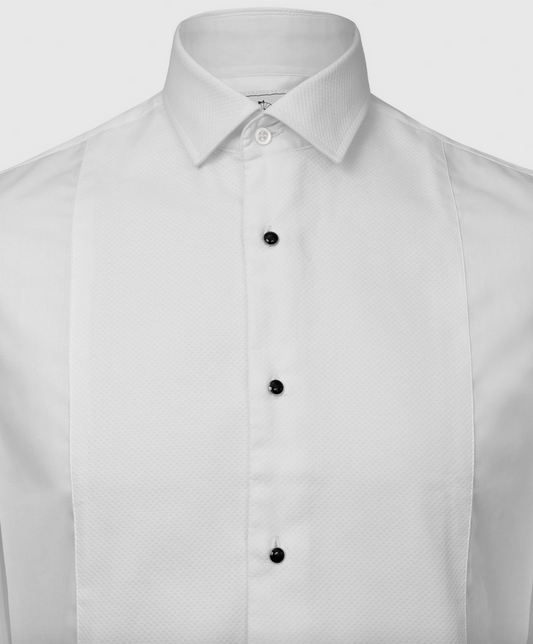 Marcella Standard Collar Modern Fit Formal Dress Shirt - White
