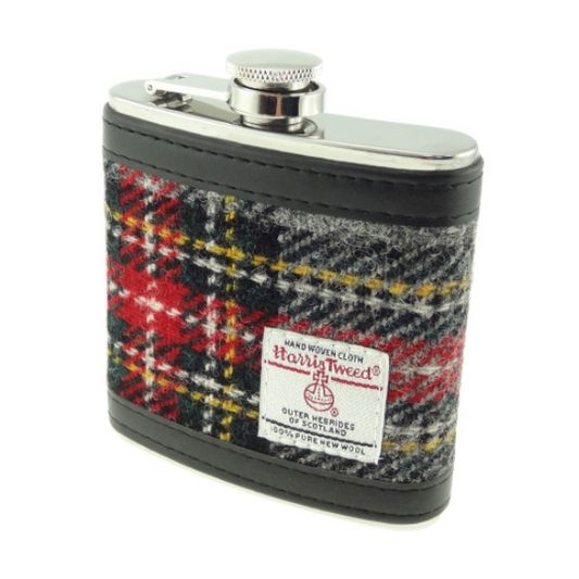 Grey Red Yellow Hip Flask