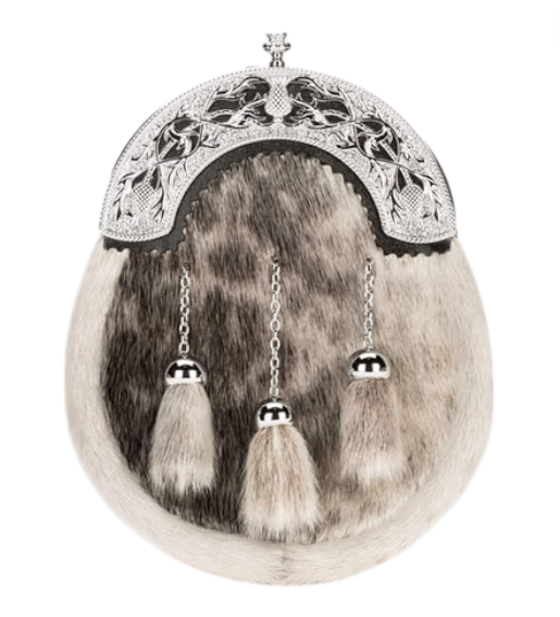 Chrome Thistle on Grey Seal Sporran