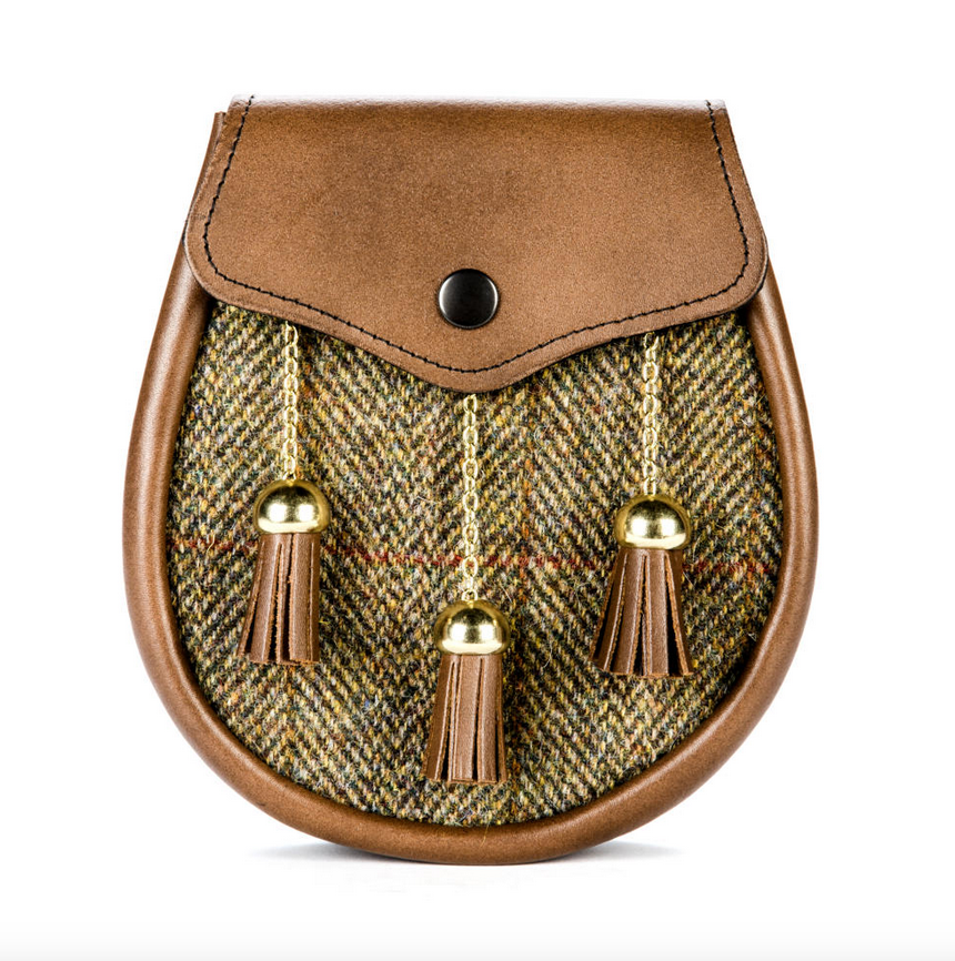Norwood Gold Chrome Tweed Day Sporran