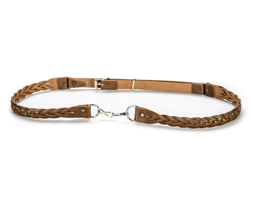 Brown Leather Pleated Sporran Strap