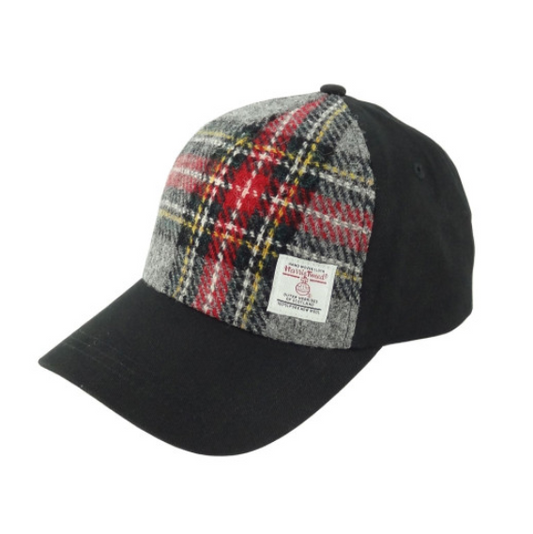 Red & Grey Tweed Baseball Cap