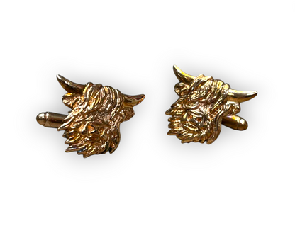 Copper Highland Cow Pewter Cufflinks