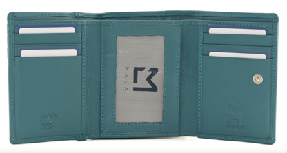 Highland Cow Leather Mum & Daughter Teal Purse