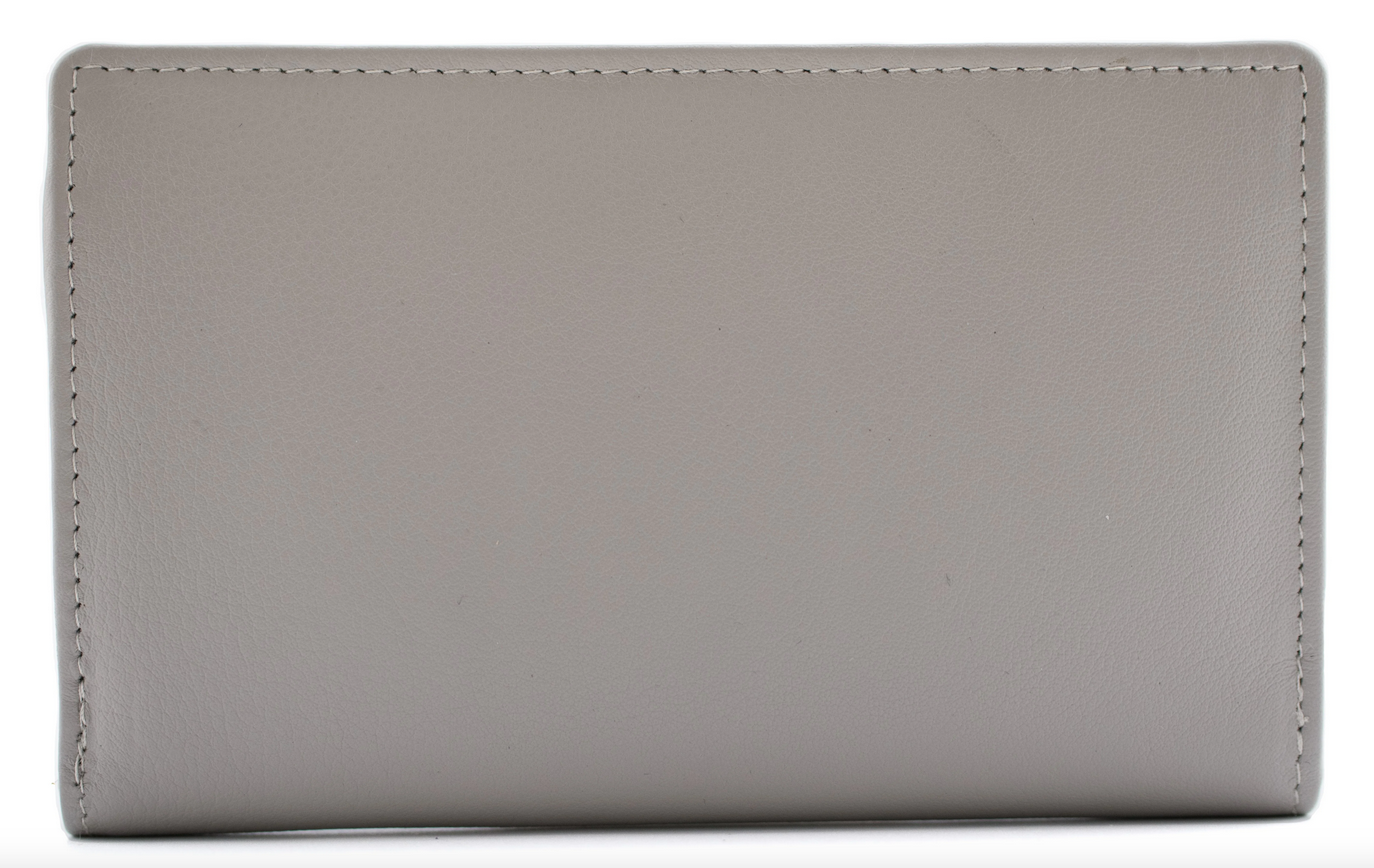Valais Field Of Sheep Tri Fold Leather Purse