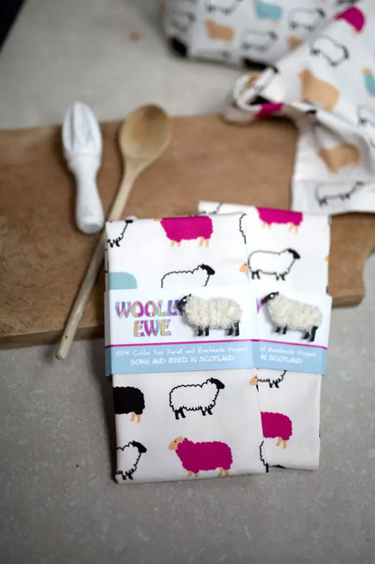 Woolly Ewe Sheep Tea Towel