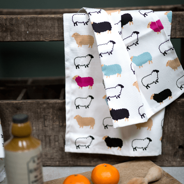 Woolly Ewe Sheep Tea Towel