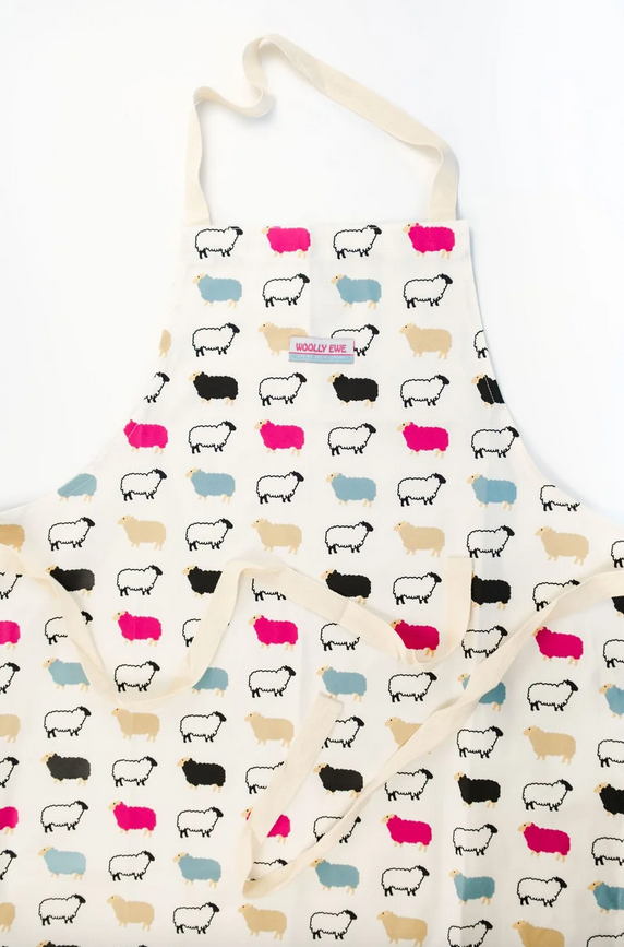 Multicoloured Sheep Cotton Apron