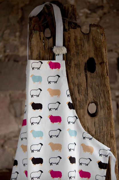 Multicoloured Sheep Cotton Apron