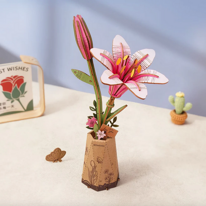 Pink Lily Pot Model Kit