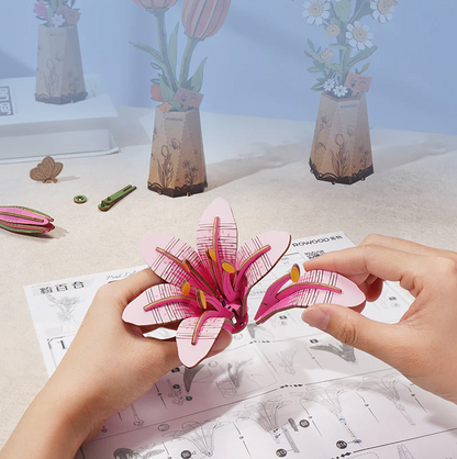 Pink Lily Pot Model Kit
