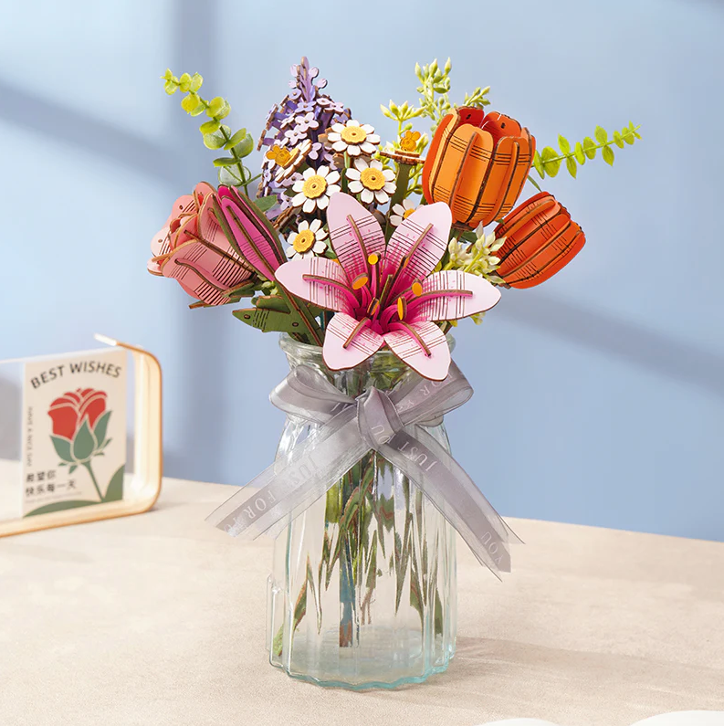 Pink Lily Pot Model Kit