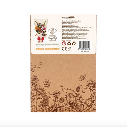 Orange Tulip Pot Model Kit