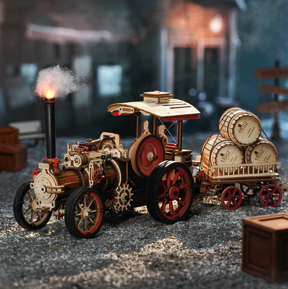 Steam Engine Mechanical Wooden Model Kit