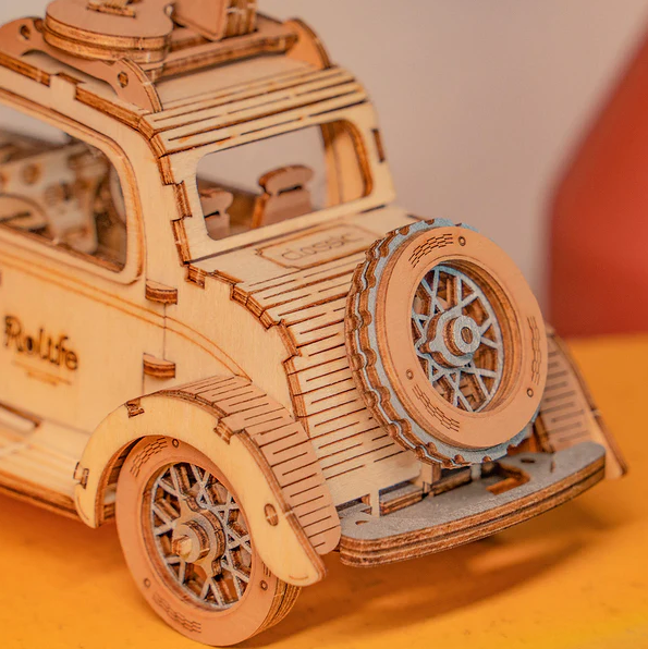 Vintage Car Wooden Model Kit