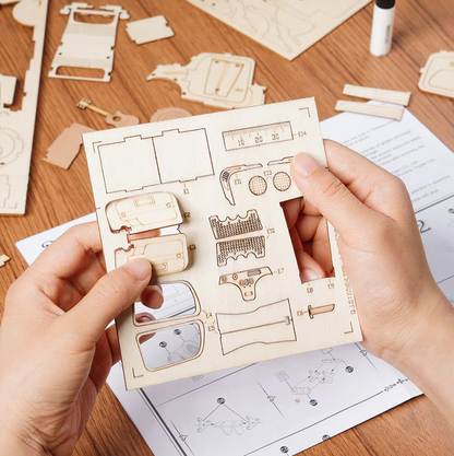 Vintage Car Wooden Model Kit