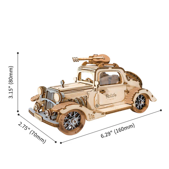 Vintage Car Wooden Model Kit