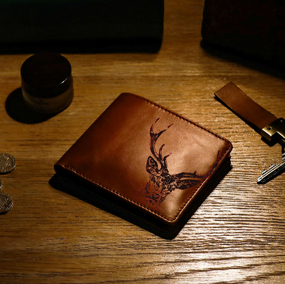 Leather Stag Wallet