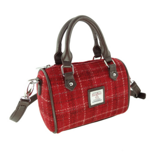 Harris Tweed Red Tartan Mini Bowling Bag