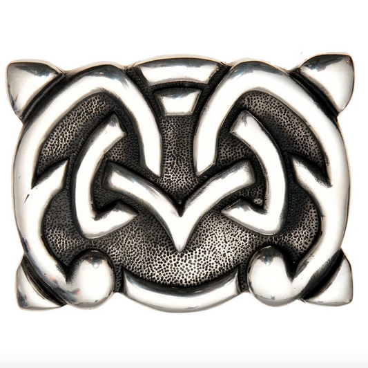 Pewter Celtic Knotwork Belt Buckle