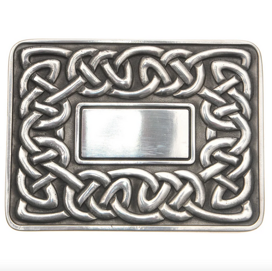 Pewter Celtic Knot & Viking Belt Buckle