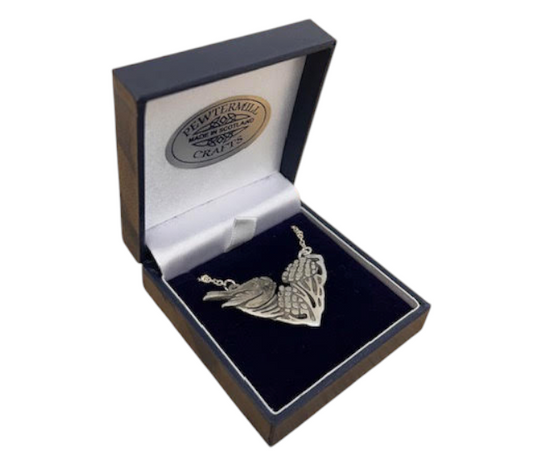 'Braw Beastes' Pewter Goldcrest Pendant
