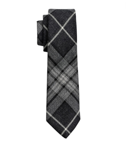 100% Wool Traditional Tartan Neck Tie - Hebridean Granite