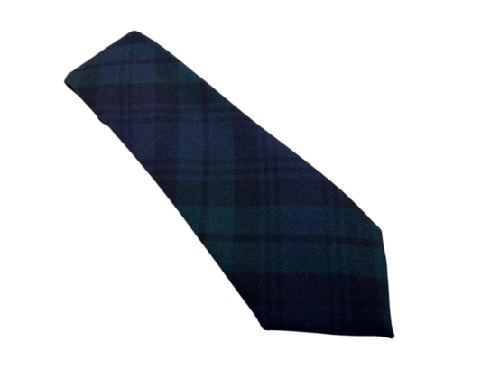 100% Wool Premium Tartan Neck Tie - Black Watch