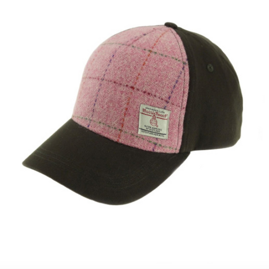 Blush Pink Tweed Baseball Cap