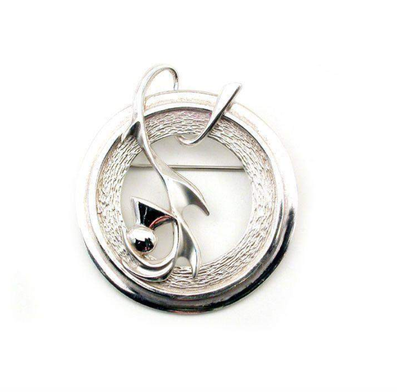 Stunning Twisted Thistle Solid Sterling Silver Wallis Hunter Plaid Sash Brooch