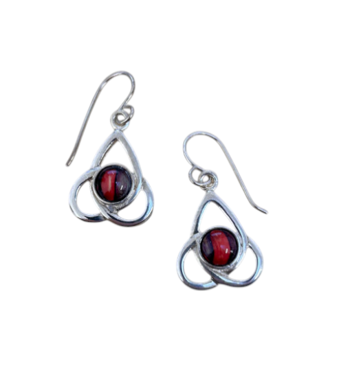 Heathergem Purple Celtic Earrings