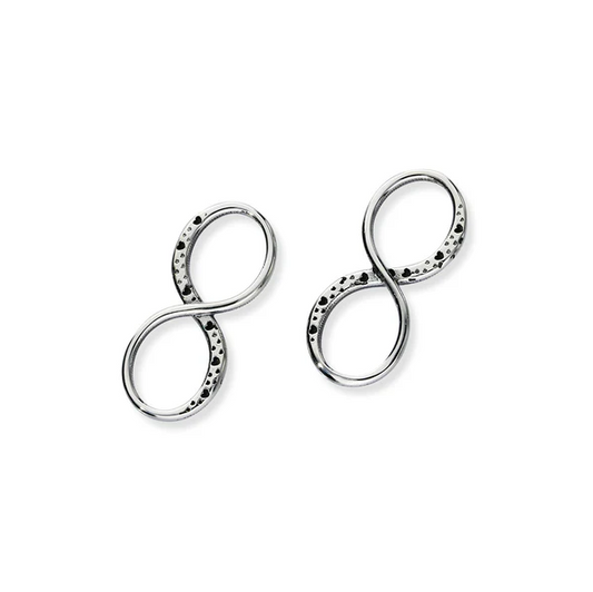 Ortak Infinity of Love Sterling Silver Stud Earrings